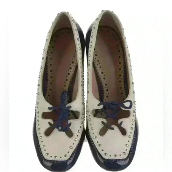 Vintage Tory Burch Patent Leather Studded Heels | Y2K Designer Pumps, Coquette - Picture 3 of 5